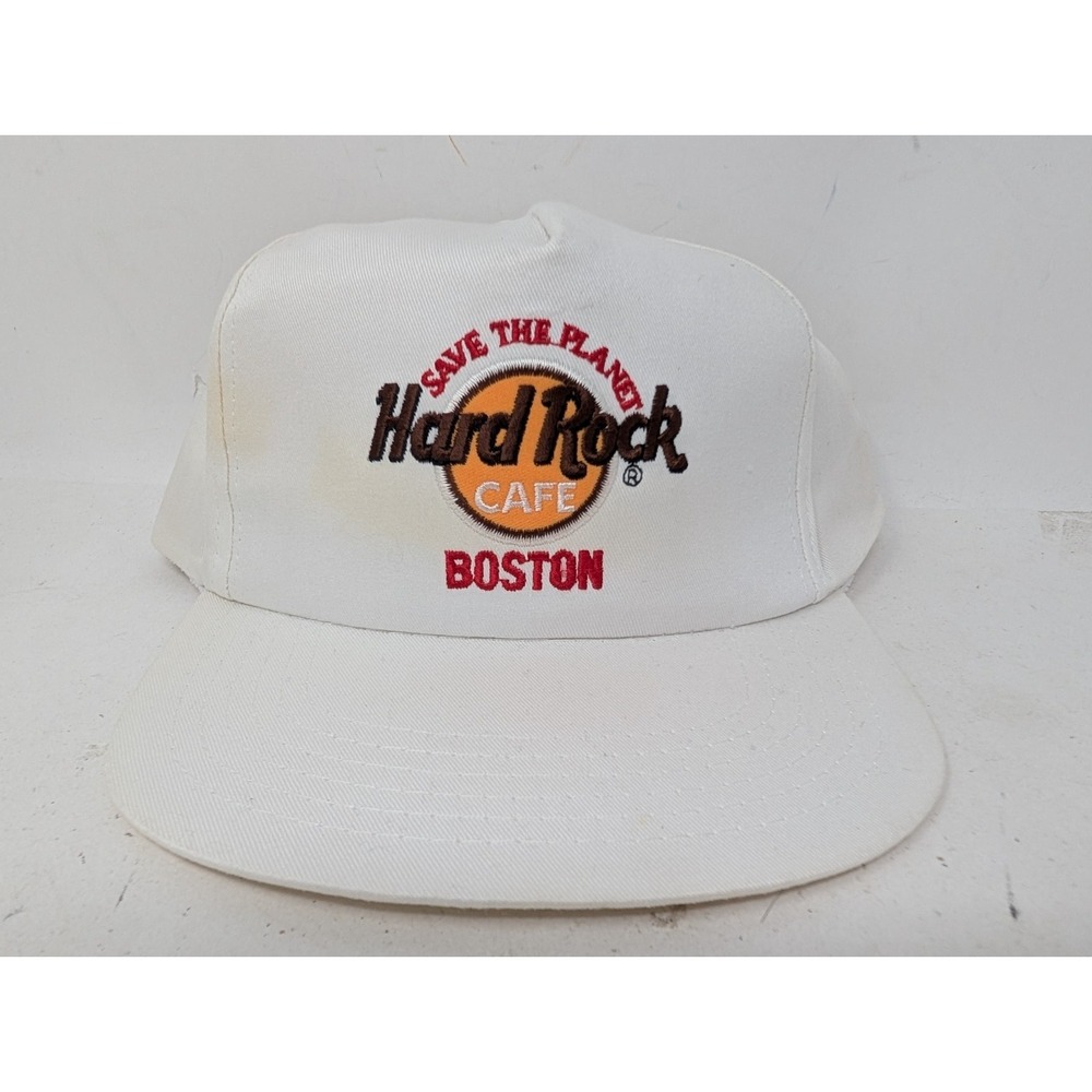 VINTAGE‎ Hard Rock Cafe Hat Cap Strap Back Boston Mens 90s
